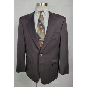 Ascot Chang Mens Brown Super 100s Wool Blazer‎ Vitale Barberis Canonico 42R